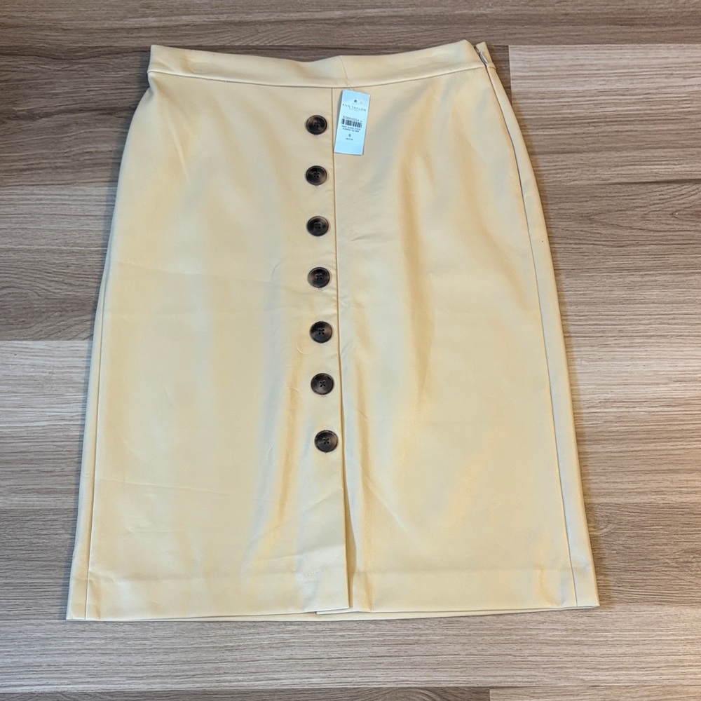 Ann Taylor Faux Leather Pencil Skirt 6P